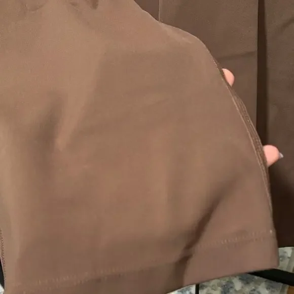 Tan Long Sleeve Crop Top and Leggings - Picture 5 of 7